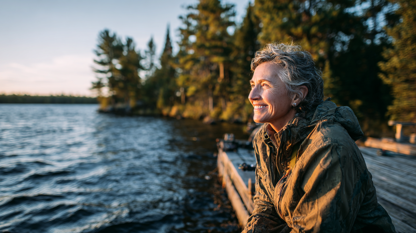 Individual enjoying peace of mind